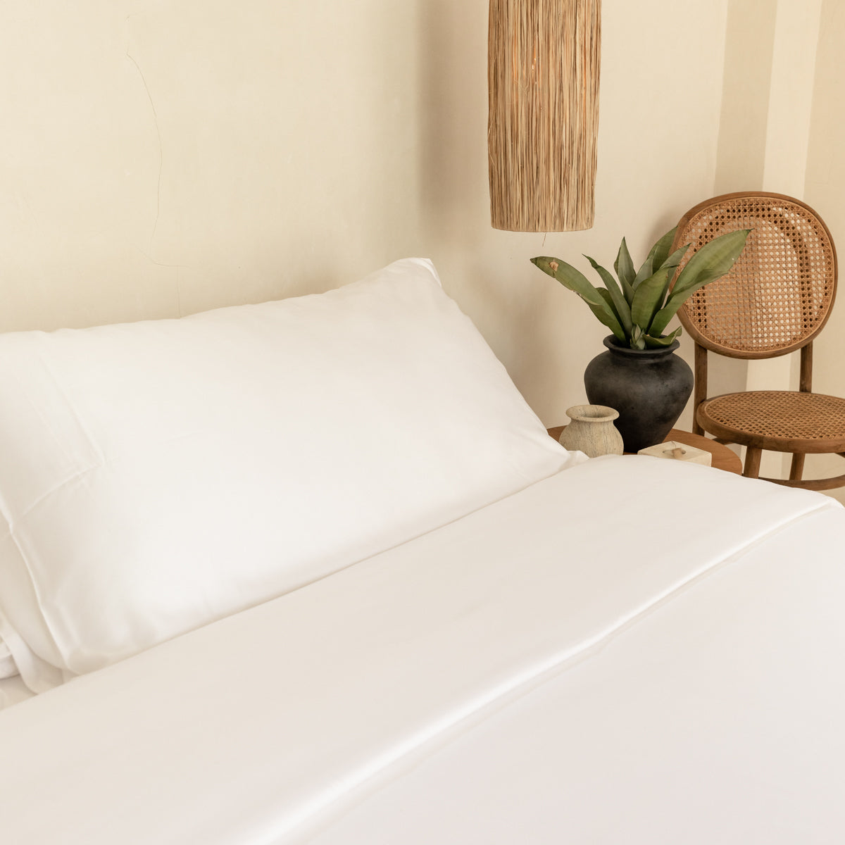 Bed Sheet Set, Organic Bamboo Sateen, Cooling Comfort for Everyday Bedroom Comfort and Guest Rooms, 5 Sizes and 15 Colors image 4