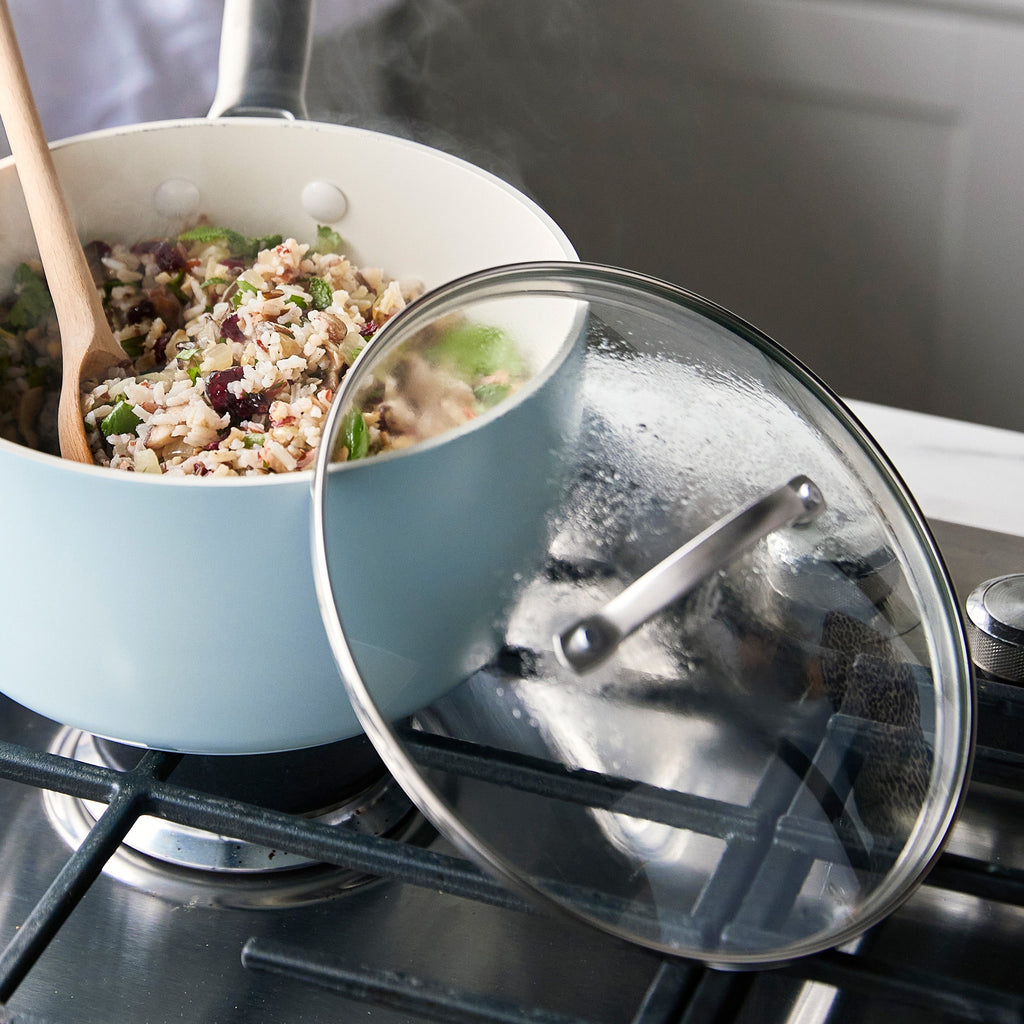Cookware Lid, Glass 8", Stainless Steel Construction for Kitchen Cookware and Daily Meal Prep image 4