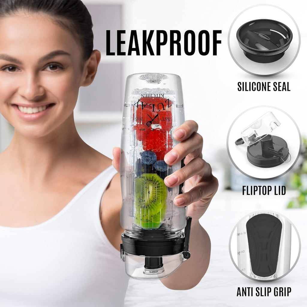 Reusable Drink Bottle, Fruit Infuser for Work, Travel and Everyday Hydration, 9 Color Options image 4