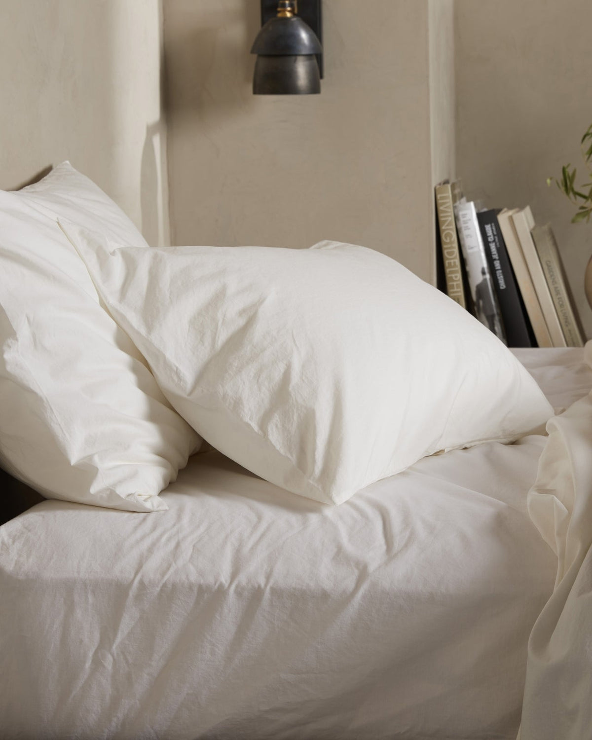 Fitted Sheet, Percale (Cream), Lightweight Design for Everyday Bedding, Bedroom Layering and Guest Beds, 4 Size Options image 4