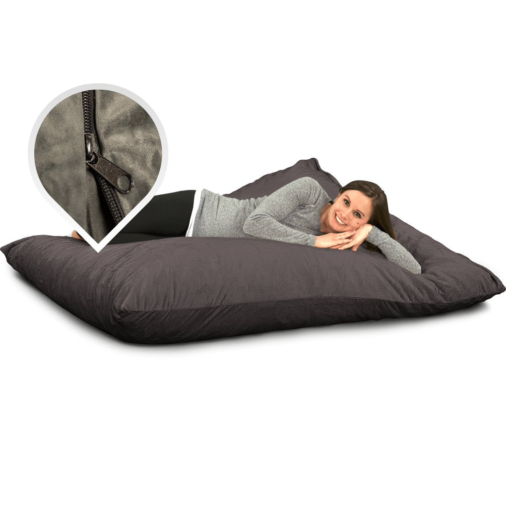 Bed Pillow, 5.5 Ft Bean Bag Chair Floor Replacement Cover, Machine-Washable Care for Sleeping, Reading and Bedroom Comfort, 8 Color Options image 4