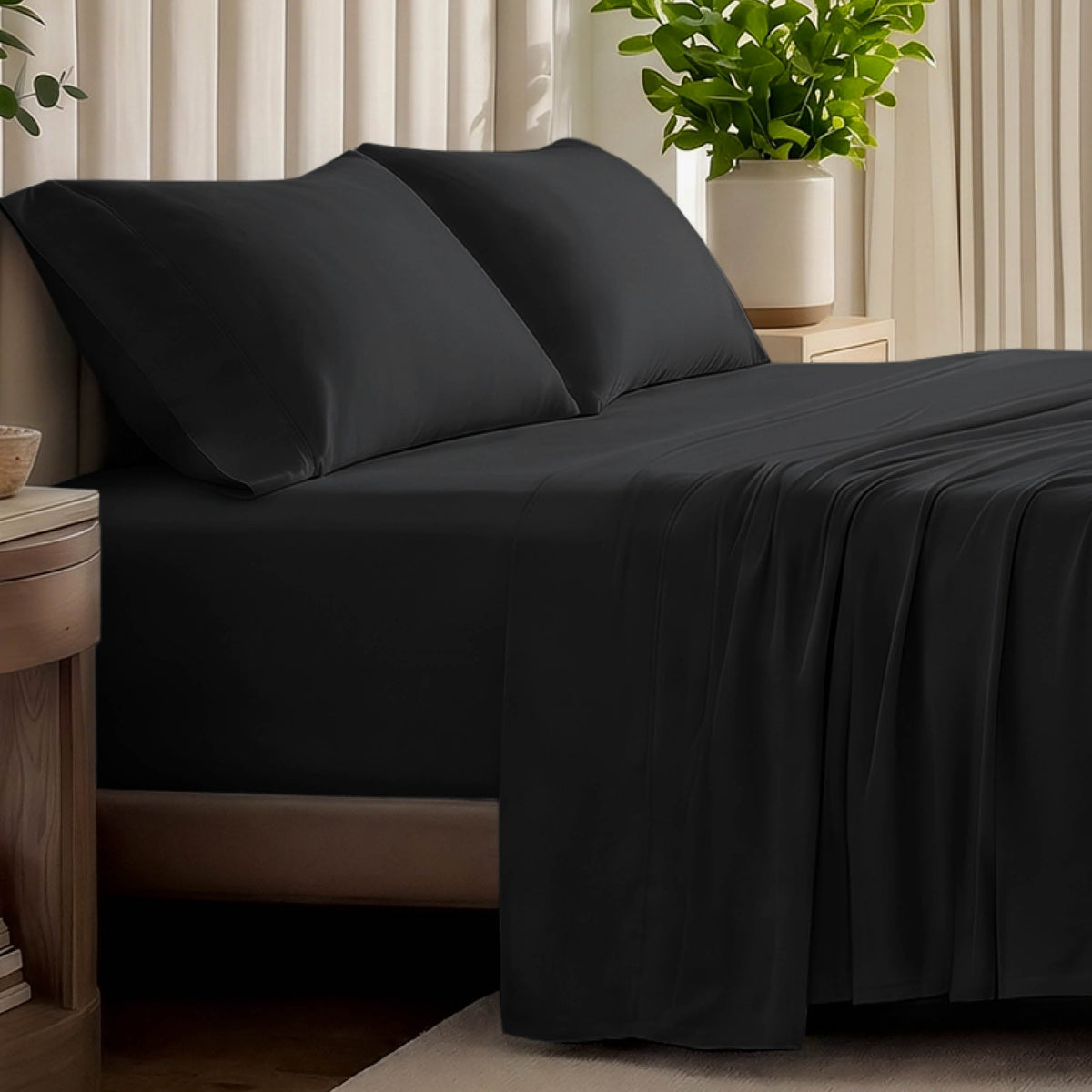 Bed Sheet Set, Organic Cotton Jersey for Master Bedrooms, Guest Beds and Daily Use, 6 Sizes and 9 Colors image 4
