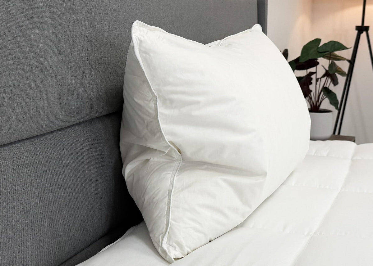 Bed Pillow, 50% White Goose Down 50% White Goose Feather, Hypoallergenic Comfort for Sleeping, Reading and Bedroom Comfort, 4 Size Options image 4