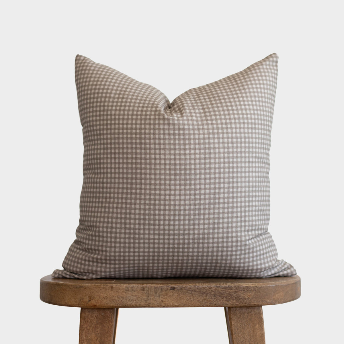 Decorative Pillow Cover, Mini Tan Gingham 18" 22" 26", Lightweight Design, Machine-Washable Care for Bedroom Styling and Living Room Decor image 4