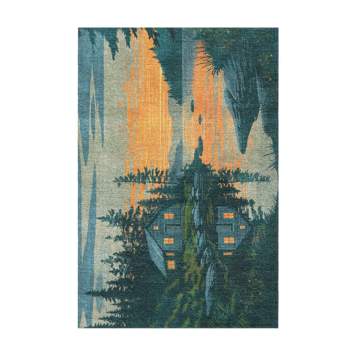 Area Rug, Adirondack Laskeside Cabin for Living Rooms, Bedrooms and Entryways, 10 Size Options image 4