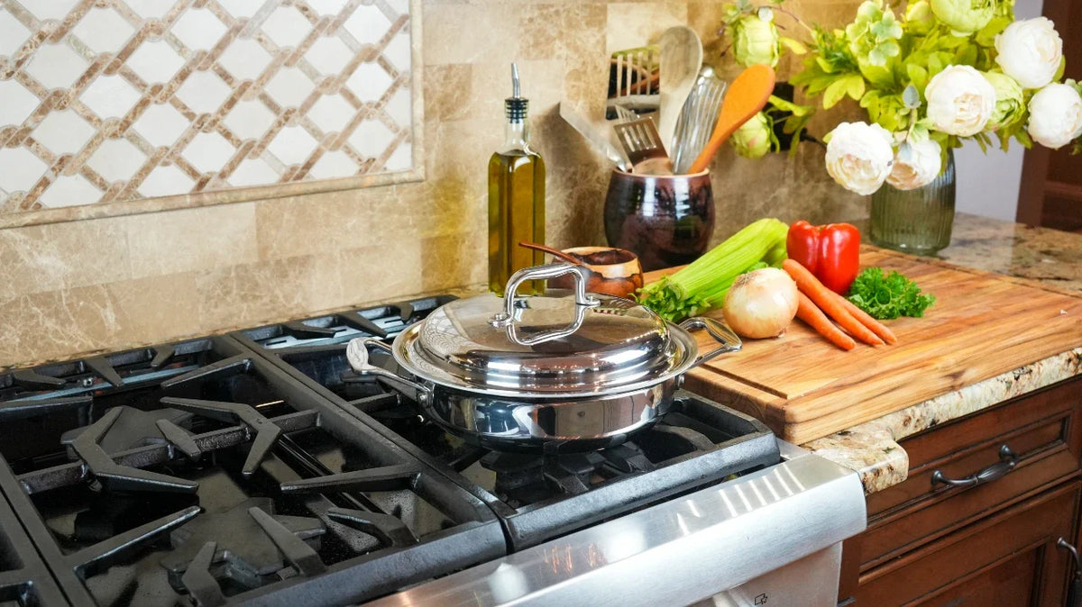Stainless Steel Saucepan, 2.3 Quart Casserole with Cover, Stainless Steel Construction for Simmering, Reheating and Daily Meal Prep image 4