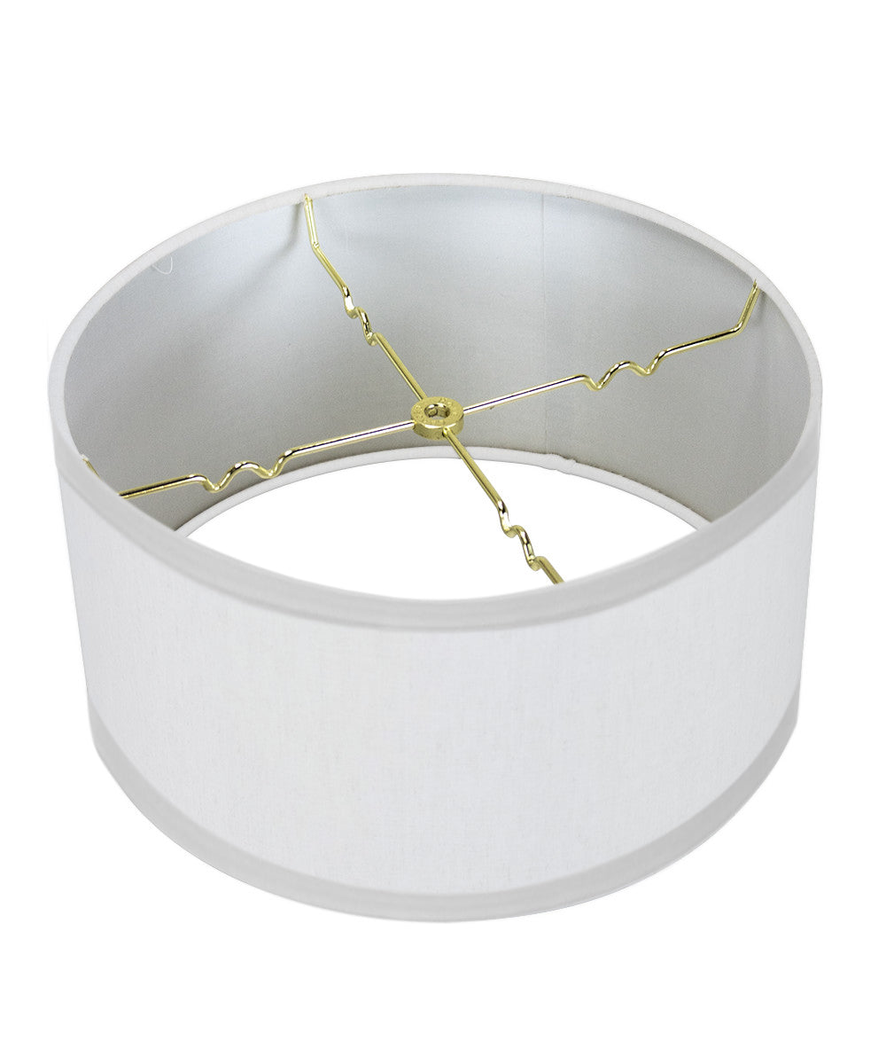 Fabric Lamp Shade, White Linen Shallow Drum Premiere 18x18x10 for Table Lamps, Floor Lamps and Soft Room Lighting image 4
