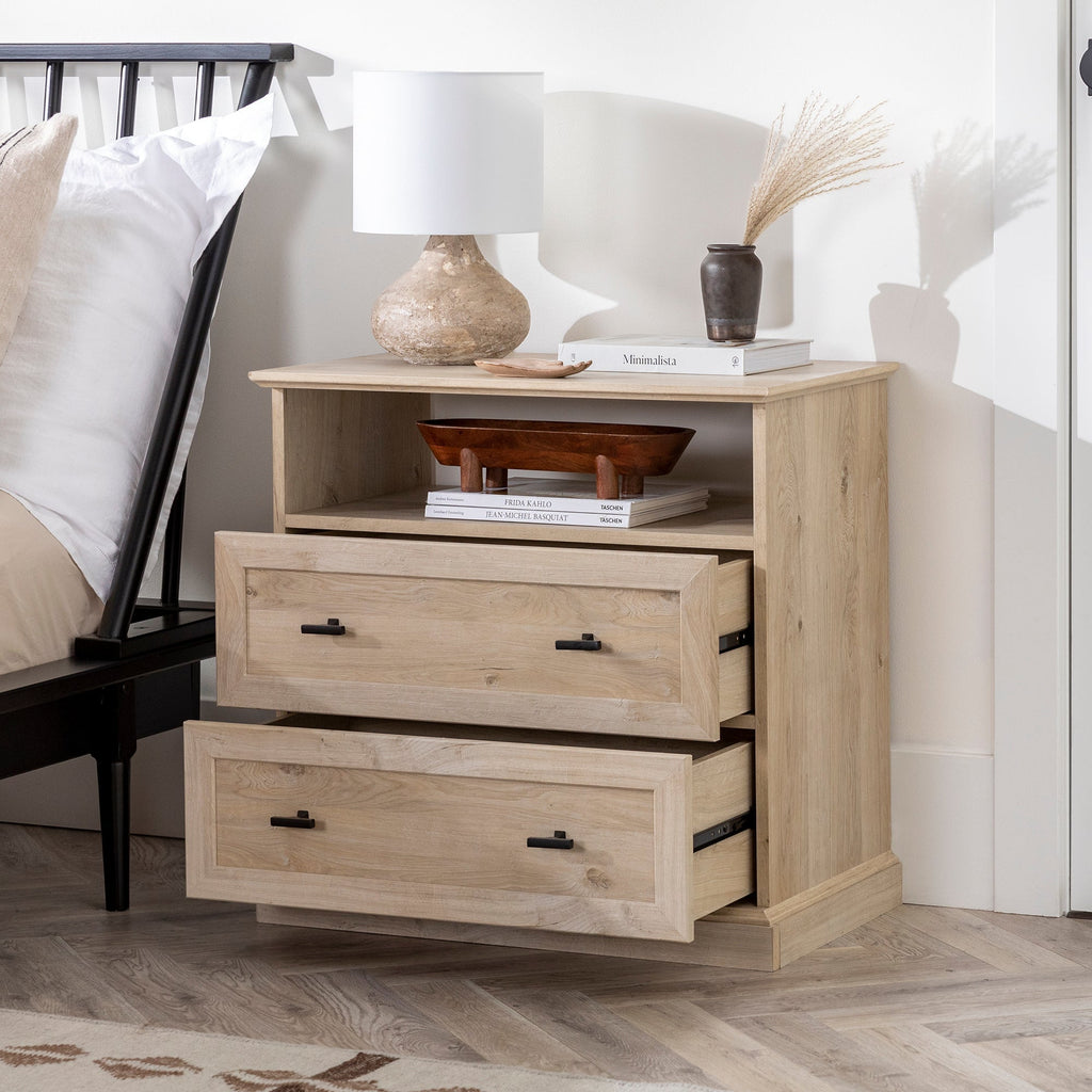 Nightstand, Clyde Classic 2 Drawer Side Table for Bedside Storage, Bedroom Organization and Guest Rooms, 2 Color Options image 4