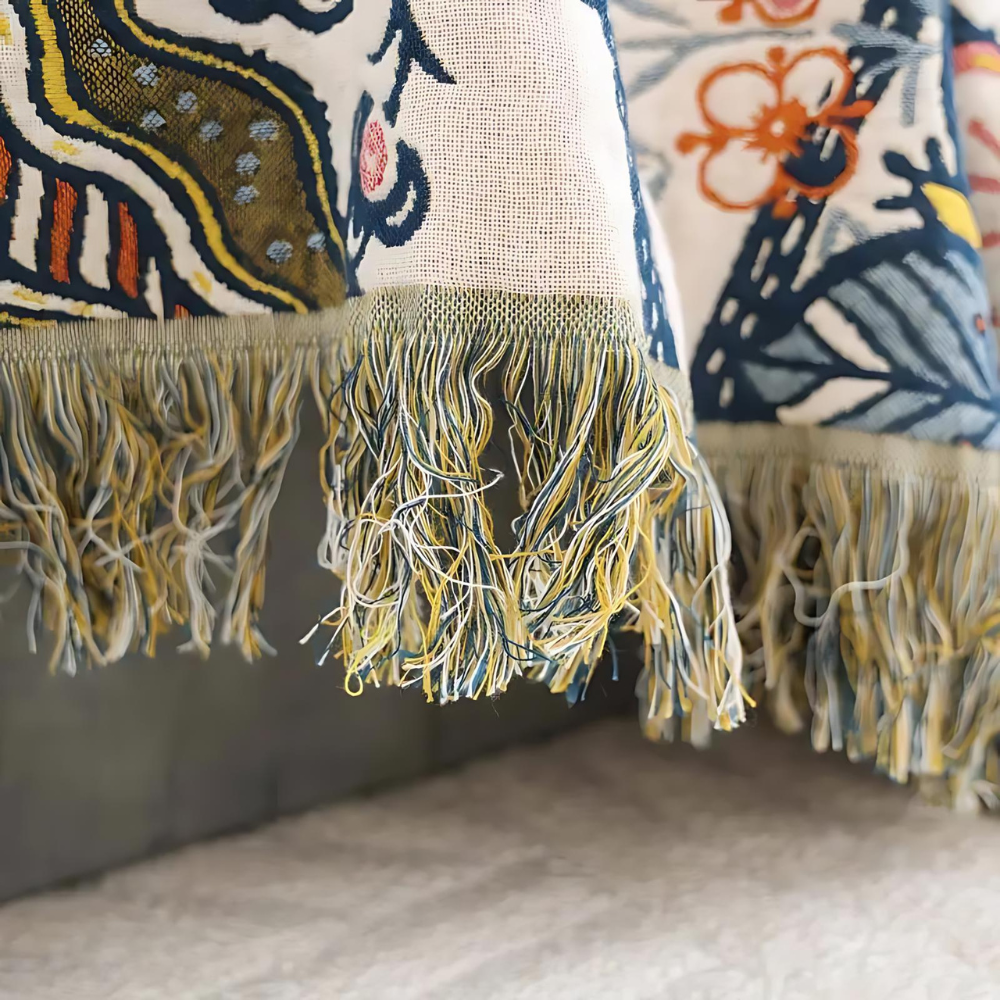 Cozy Throw Blanket, Rustic Artistic Flora 100% Floral Cotton, Lightweight Design for Living Rooms, Bedrooms and Everyday Lounging image 4