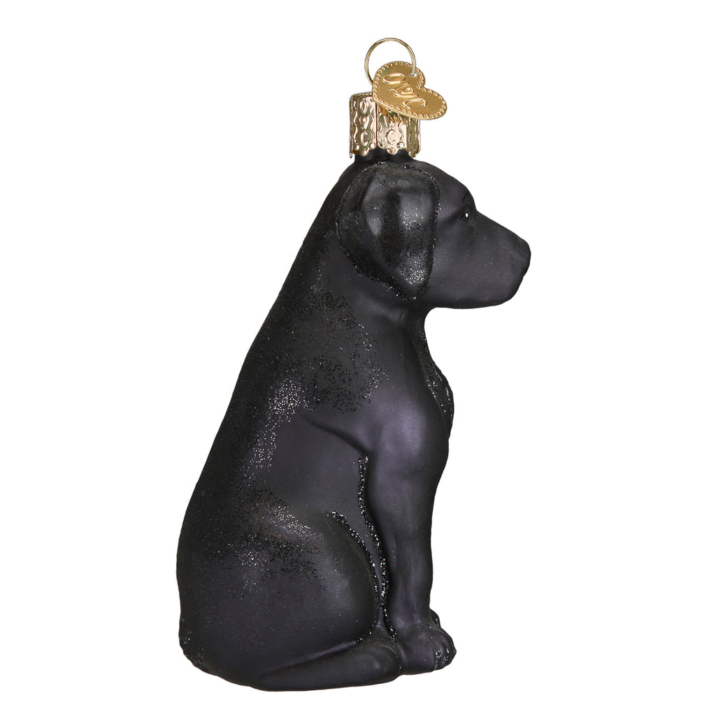 Seasonal Home Decor, Black Labrador Ornament for Holiday Displays, Shelves and Festive Rooms image 4