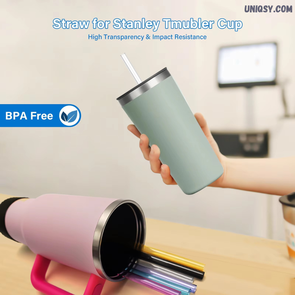 Reusable Straw Kit, Set for Stanley 20 30 40 oz Tumblers 6 Pcs, Dishwasher-Safe Care for Tumblers, Smoothies and Everyday Drinks image 4