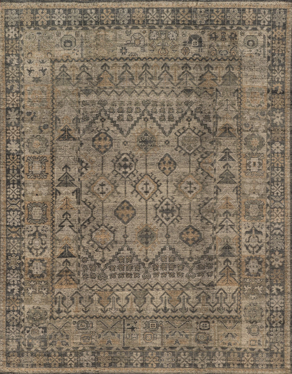 Area Rug, Heirloom HQ 06 Bone Charcoal for Hallways, Dining Spaces and Home Decor, 11 Size Options image 4