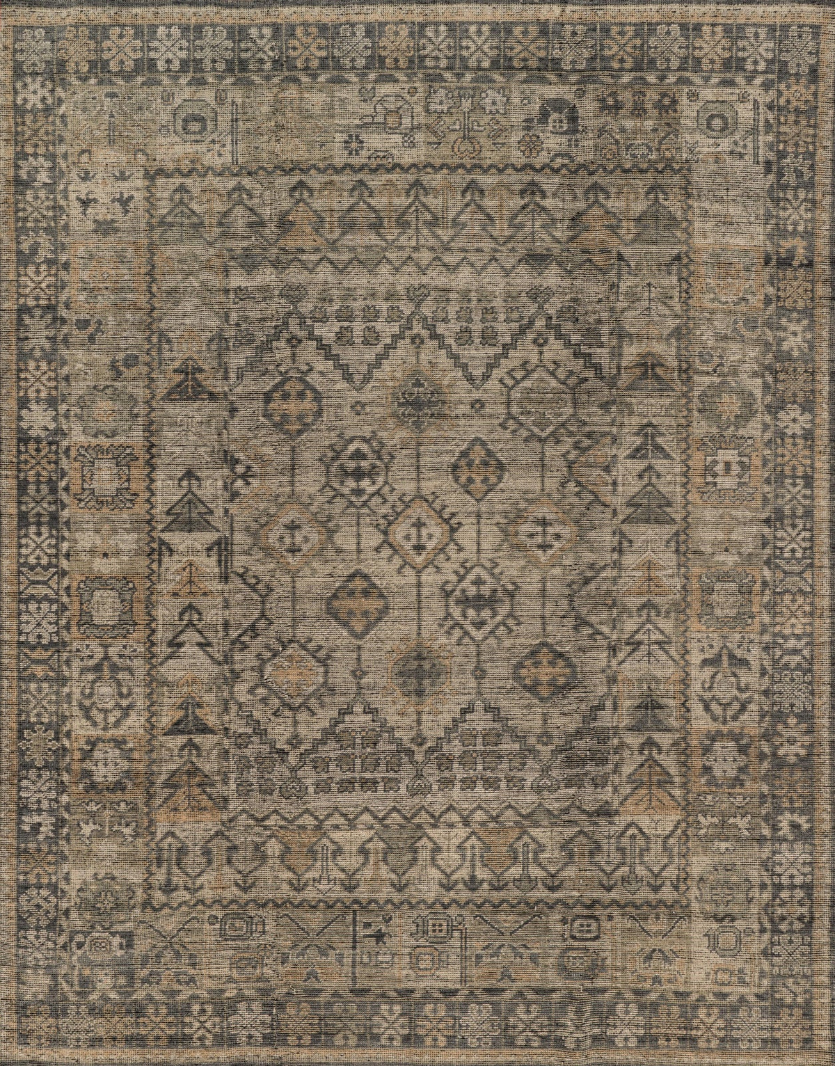 Area Rug, Heirloom HQ 06 Bone Charcoal for Hallways, Dining Spaces and Home Decor, 11 Size Options image 4