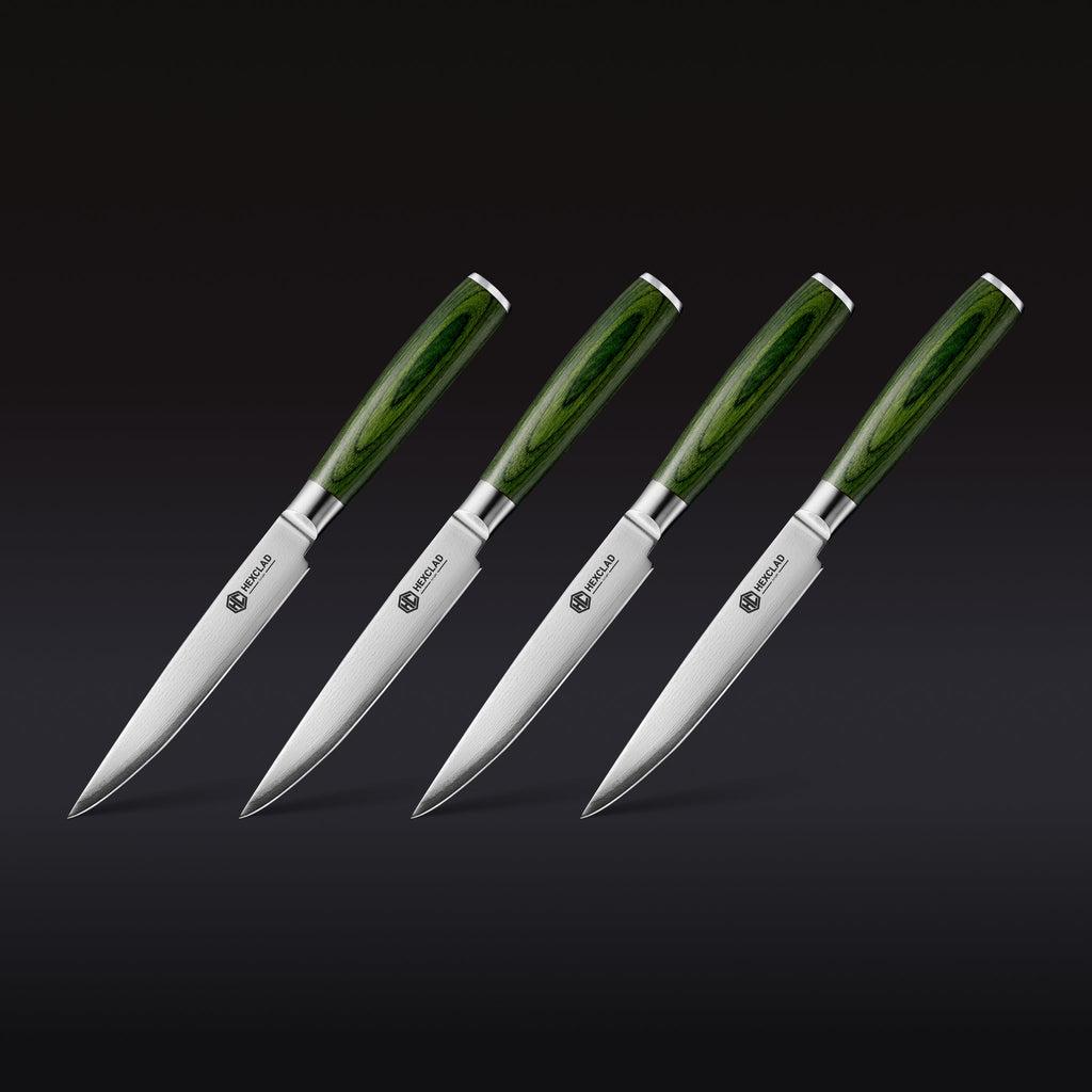 Kitchen Knife Set, Steak & Bistecca Plate 8 pc (Green) for Kitchen Prep, Cooking and Countertop Use image 4