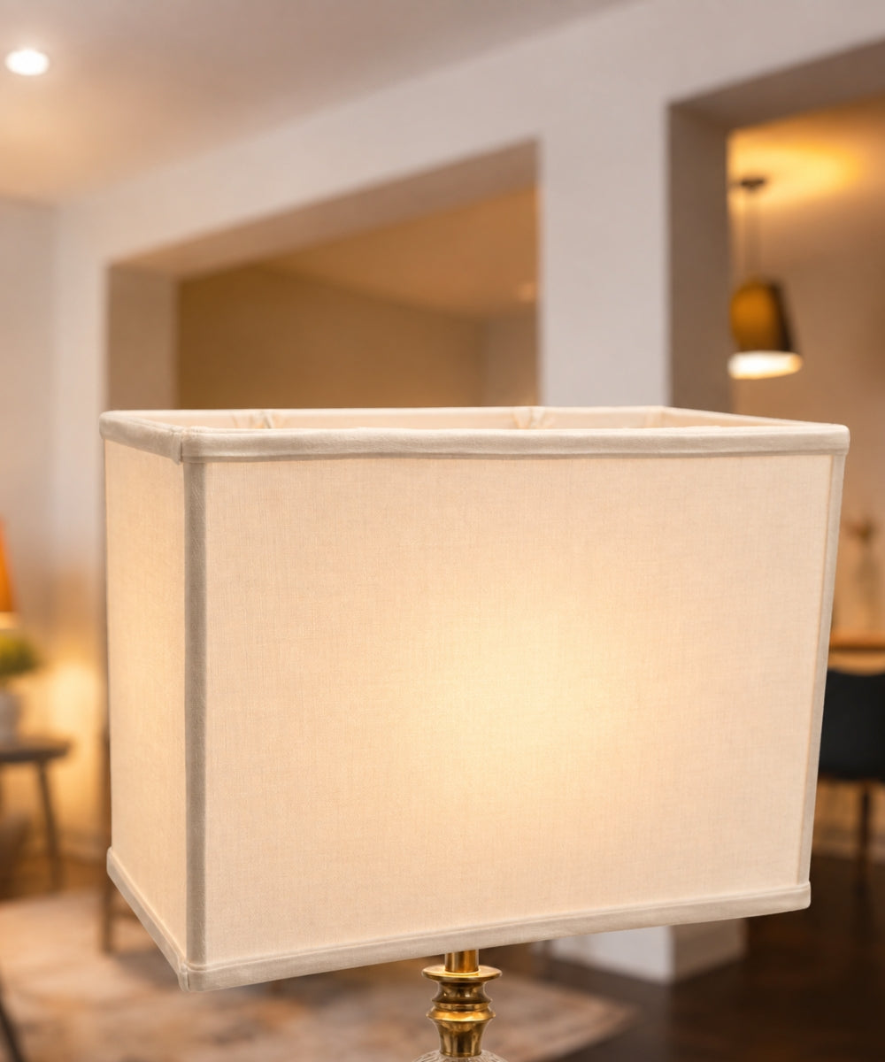 Lamp Shade, 7"W x 9"H Rectangular Drum White for Lamp Replacement, Reading Corners and Living Spaces image 4