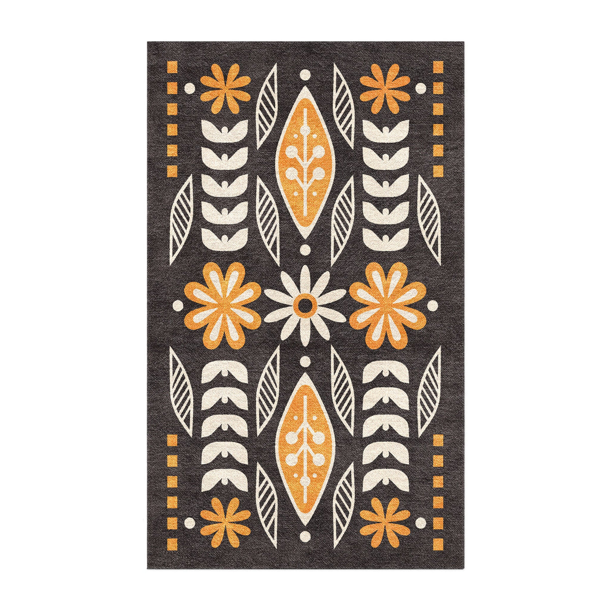 Area Rug, Topanga Black & Yellow for Hallways, Dining Spaces and Home Decor, 10 Size Options image 4