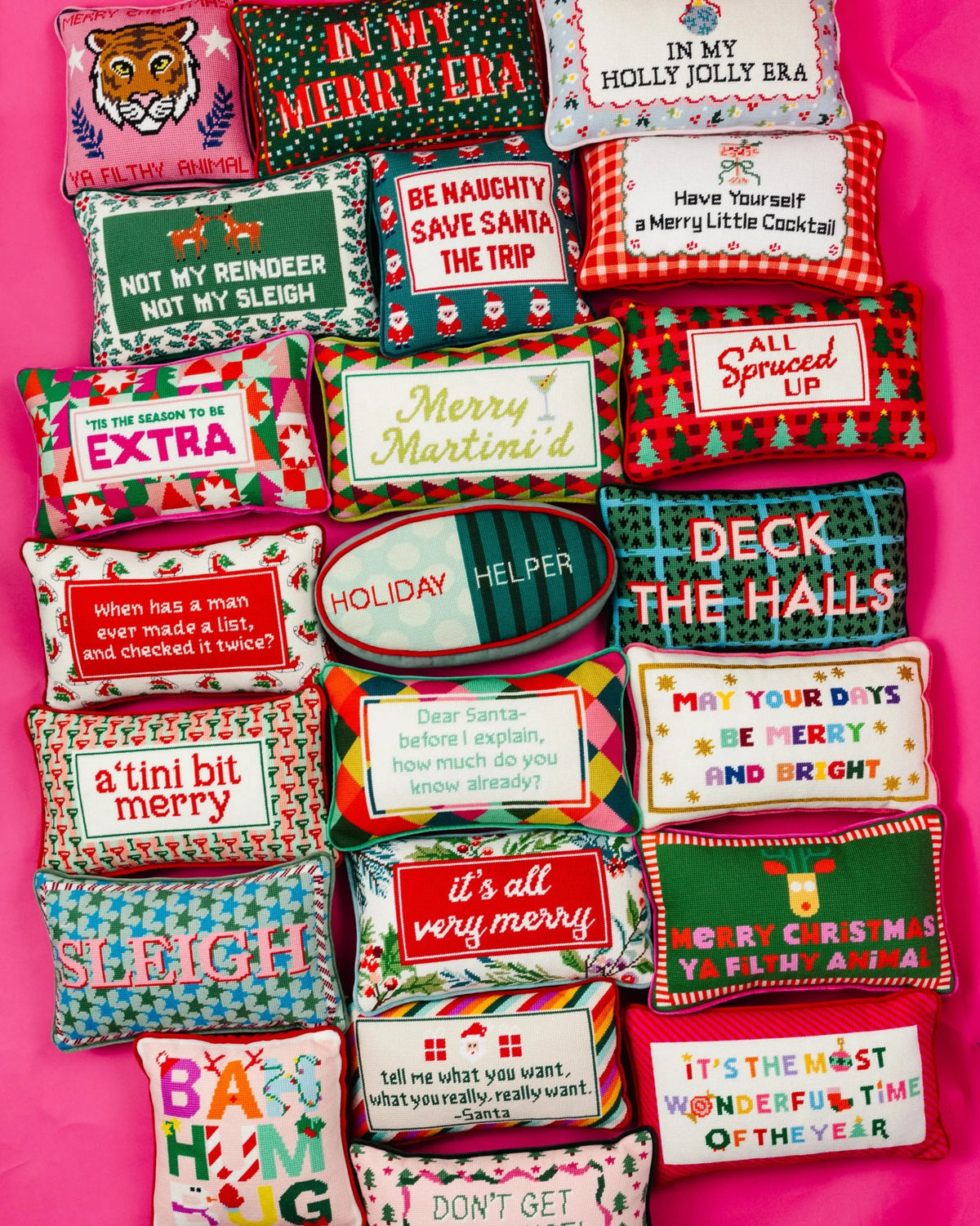 Bed Pillow, Not My Reindeer Needlepoint for Sleeping, Reading and Bedroom Comfort, Designed for Everyday Sleep and Guest Room Bedding image 4