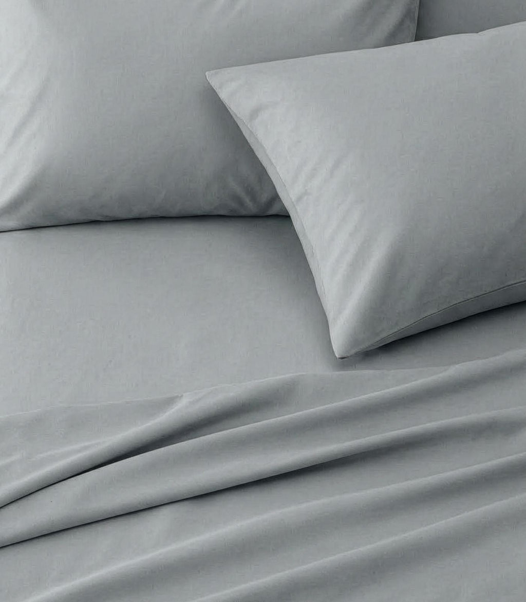 Bed Sheet Set, Percale, Organic Cotton Shell for Master Bedrooms, Guest Beds and Daily Use, 6 Sizes and 6 Colors image 4