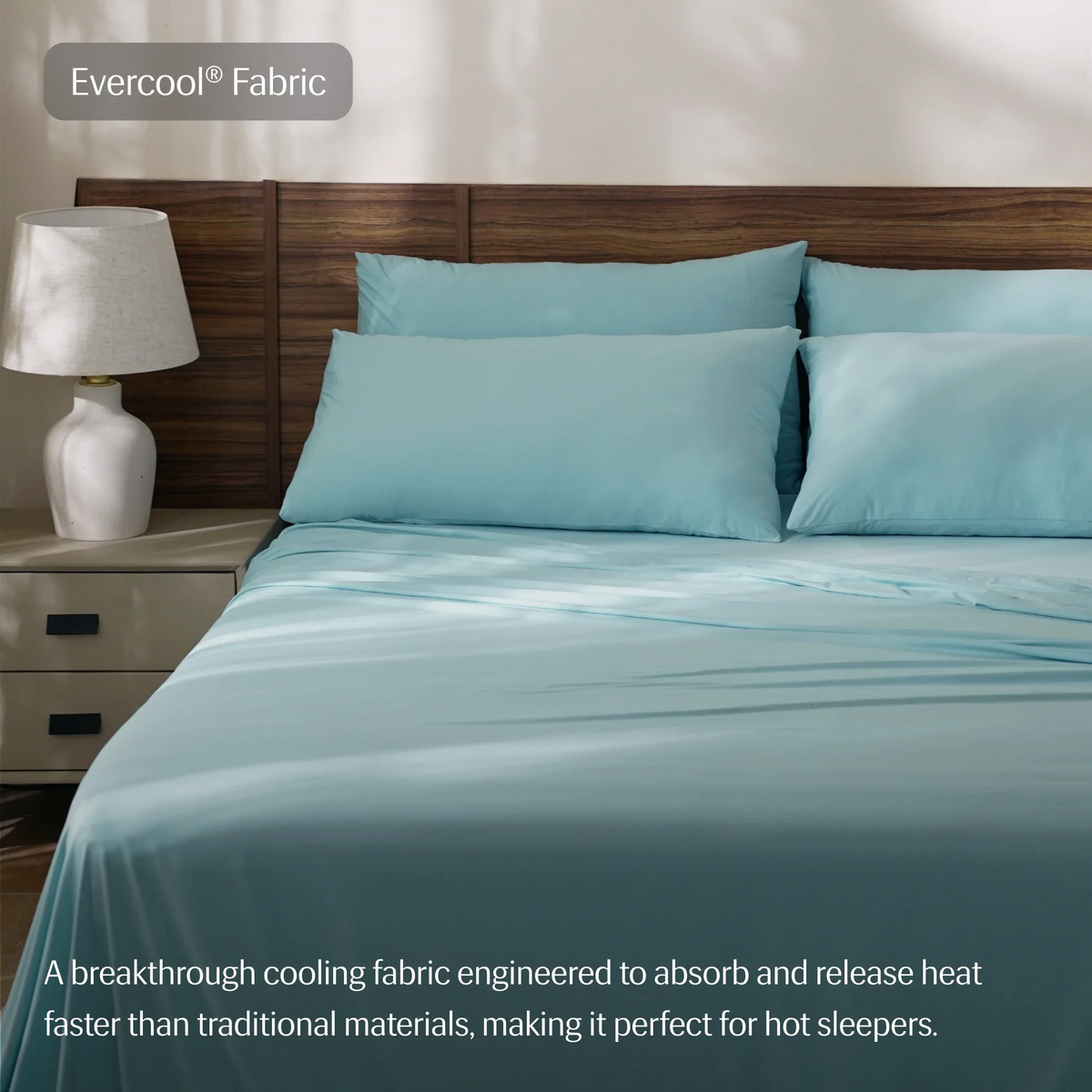 Bed Sheet Set, Evercool and Cooling for Master Bedrooms, Guest Beds and Daily Use, 7 Sizes and 6 Colors image 4