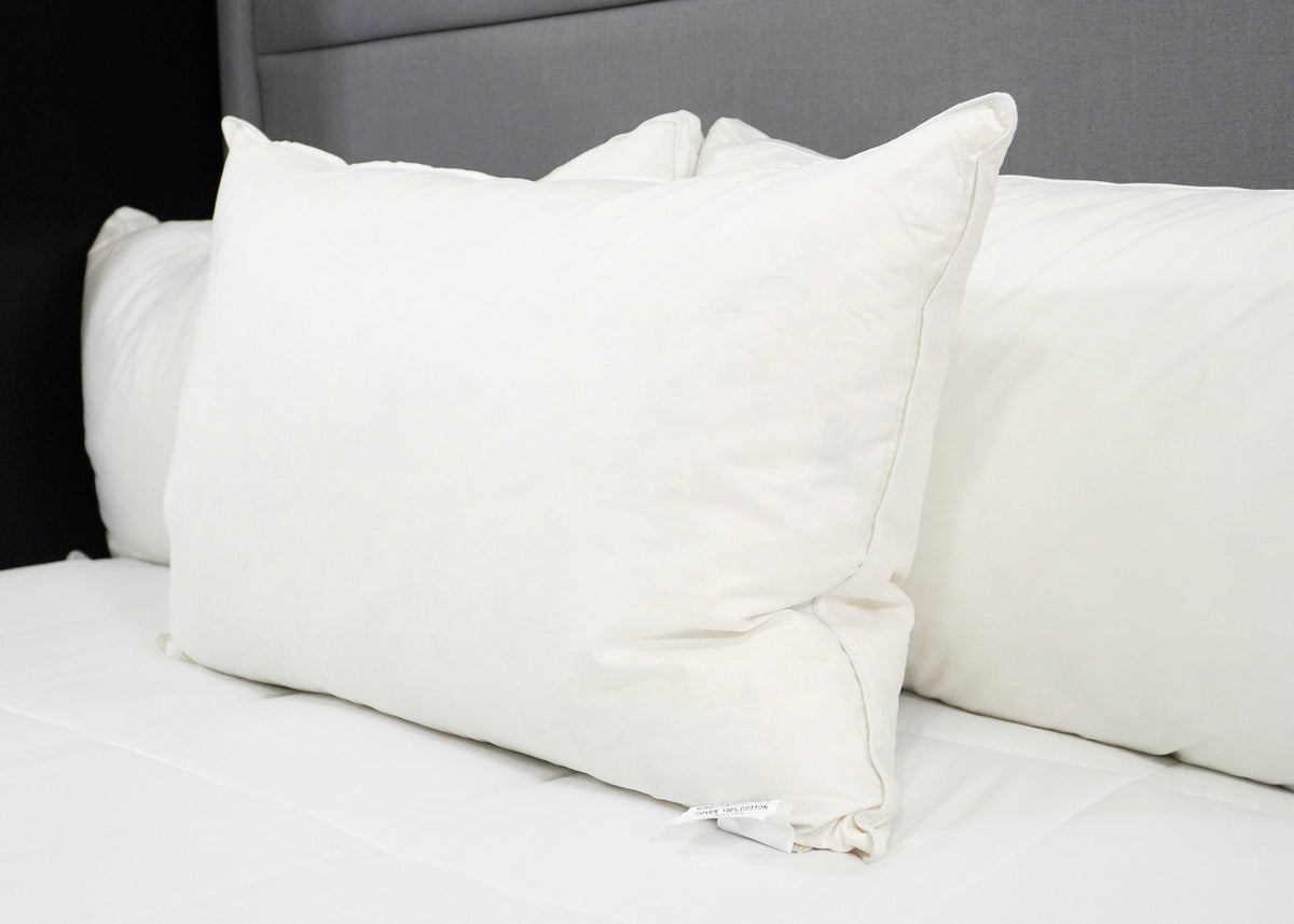 Bed Pillow, Etc. 25% White Goose 75% White Goose Feather, Hypoallergenic Comfort for Sleeping, Reading and Bedroom Comfort, 4 Size Options image 4