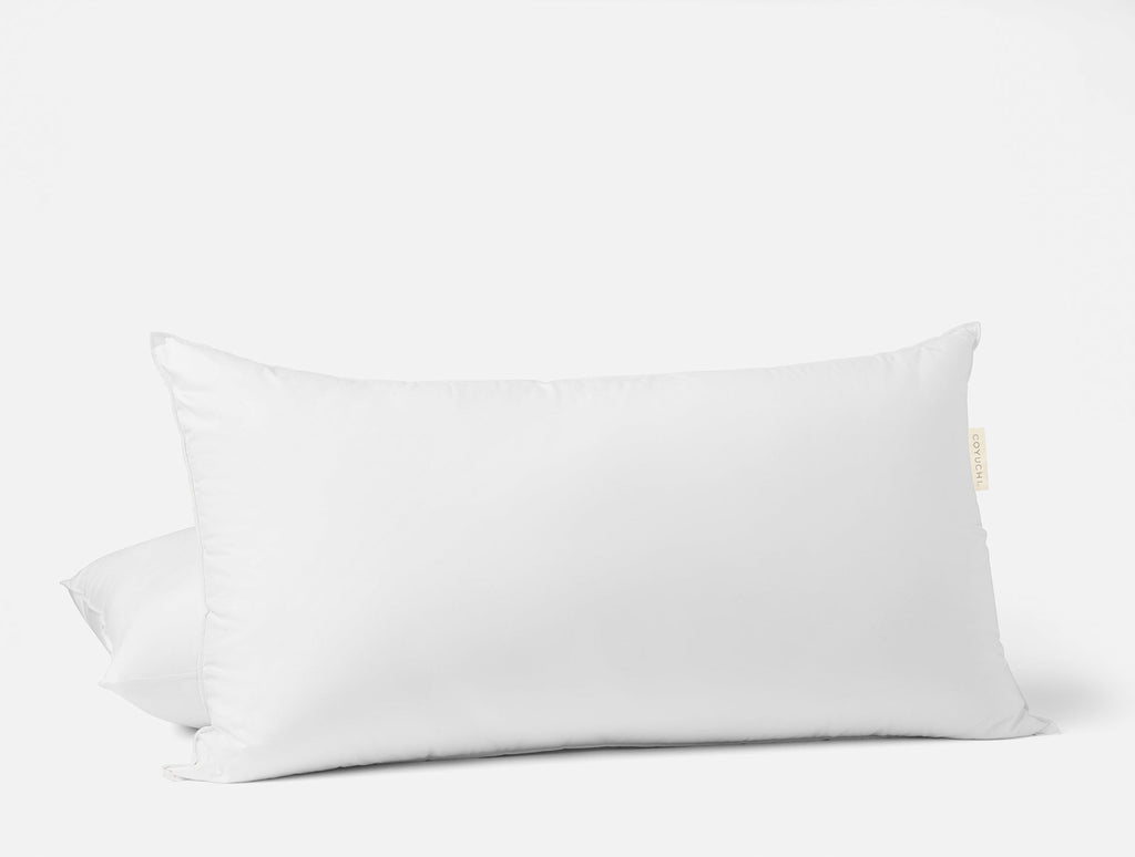 Bed Pillow, Down Feather, Organic Cotton Shell for Everyday Sleep and Guest Room Bedding, 4 Size Options image 4