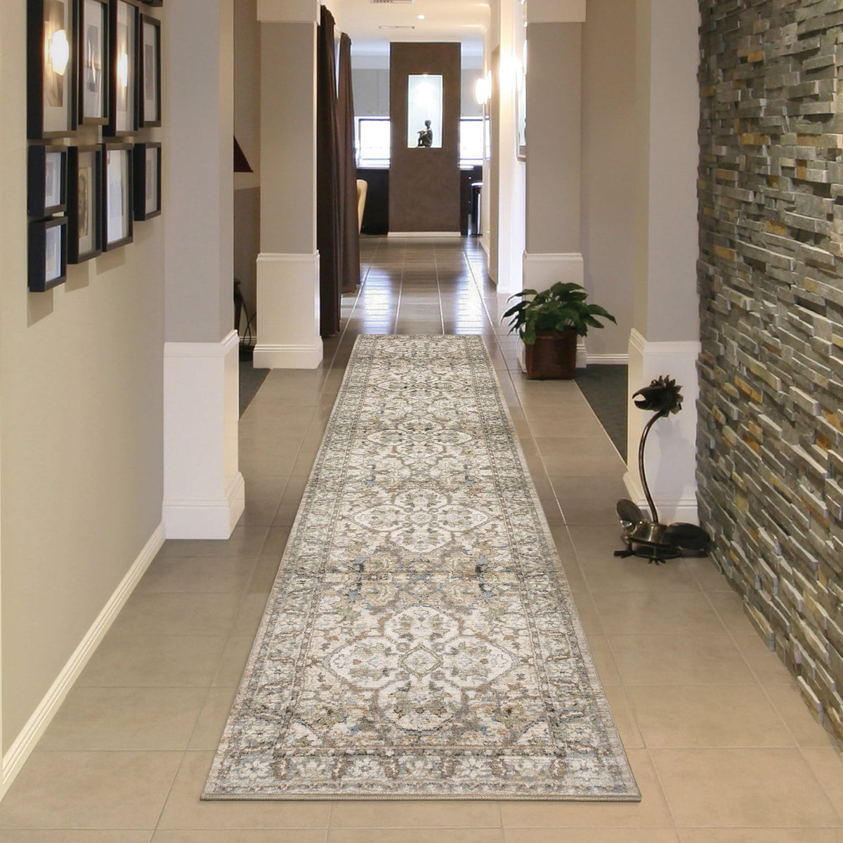 Area Rug, Andorra 9818G Beige Ivory for Living Rooms, Bedrooms and Entryways, 11 Size Options image 4