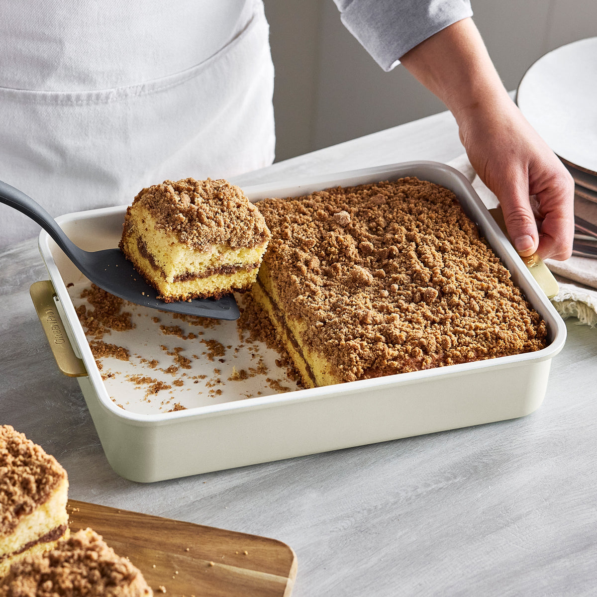 Kitchen Cookware, Reserve 13" x 9" Rectangular Pan Cream for Everyday Meals and Home Cooking image 4