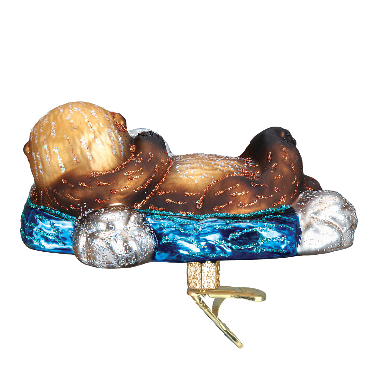 Seasonal Home Decor, Floating Sea Otter Ornament for Mantels, Tables and Seasonal Decorating image 4