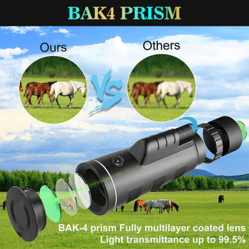 40x60 Zoom HD Monocular Telescope / Spotting Scope with BAK4 Prisms image 4