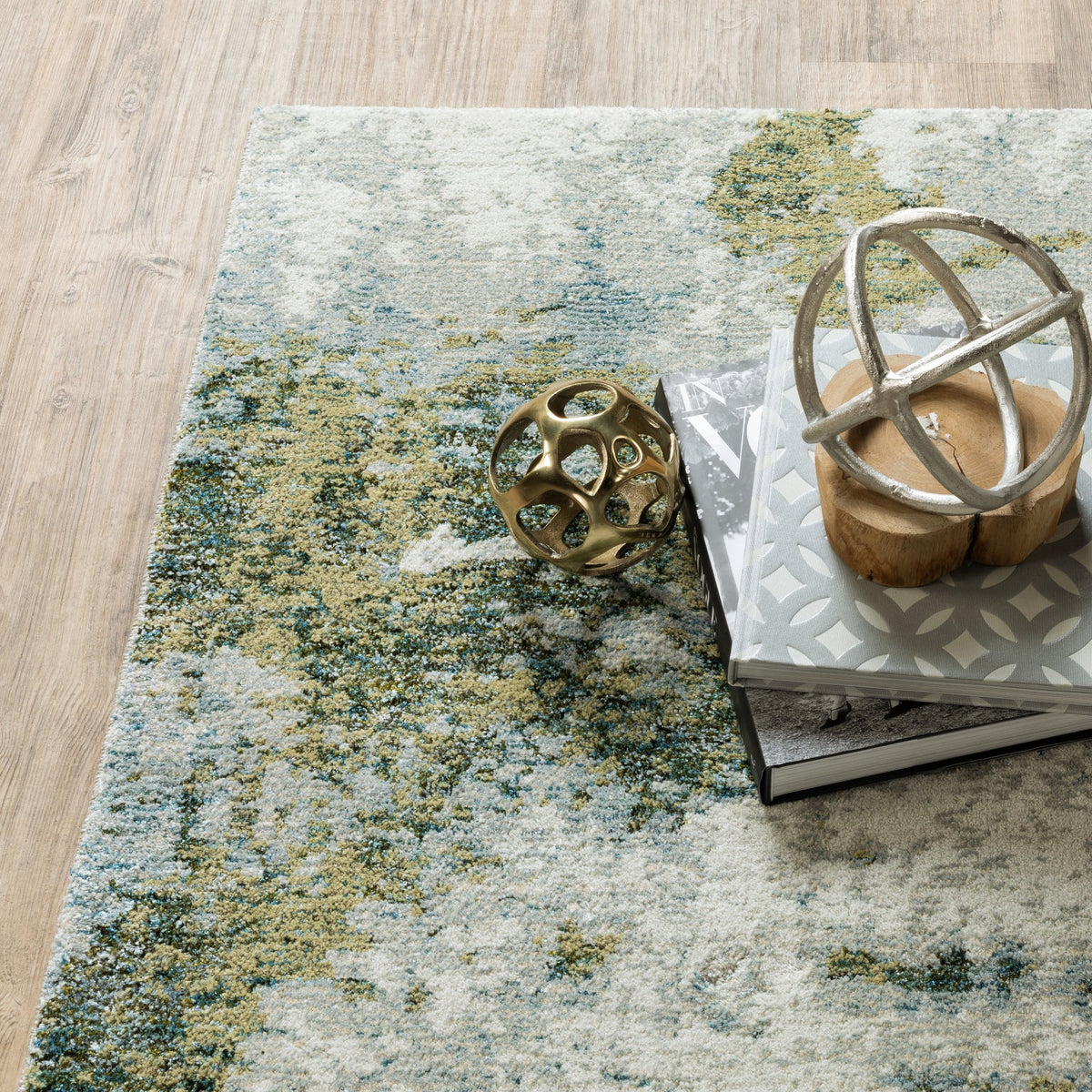 Area Rug, Evolution 8039E Blue Green for Living Rooms, Bedrooms and Entryways, 11 Size Options image 4