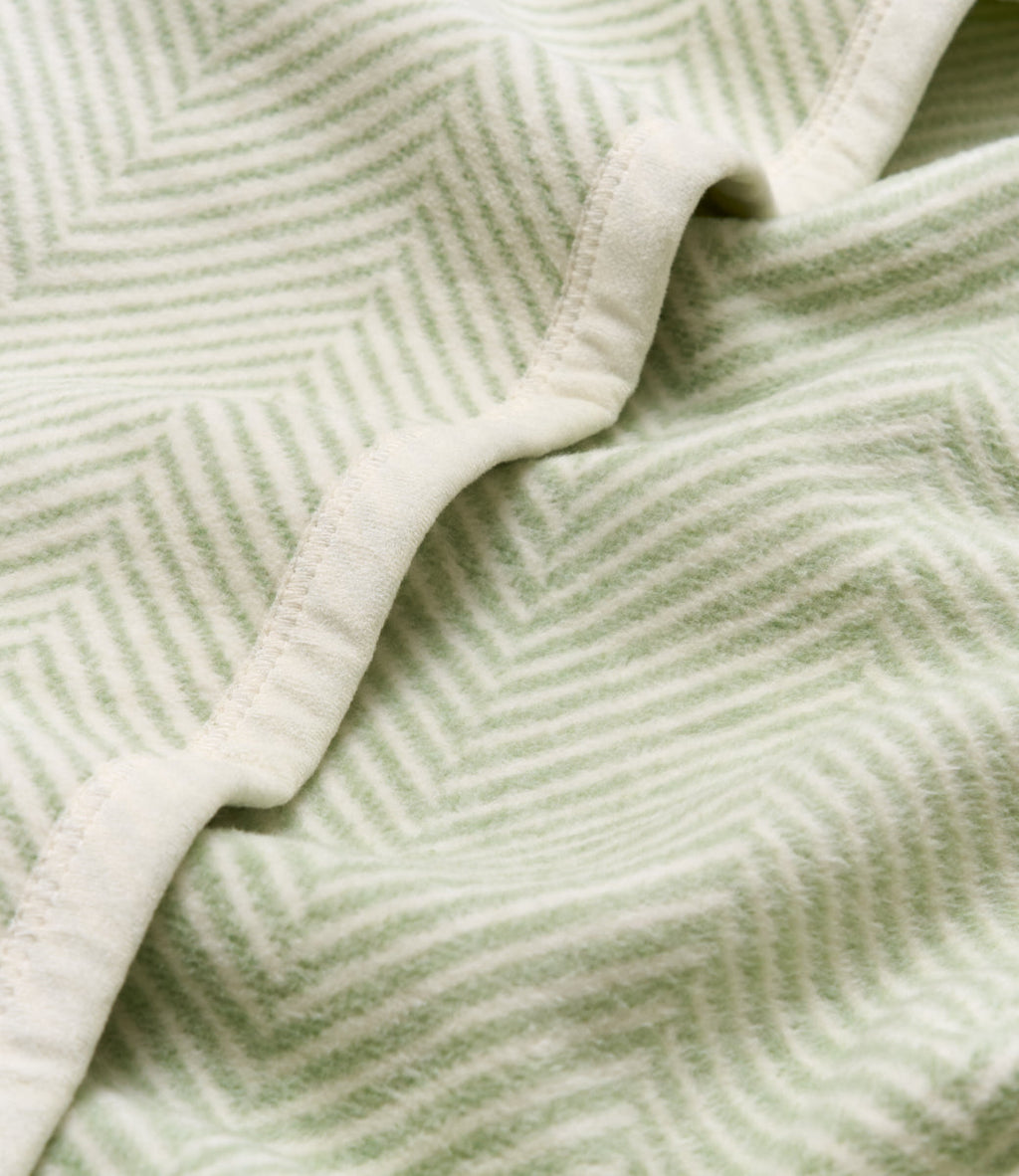 Cozy Throw Blanket, Harborview Herringbone Sprout Green Mini for Sofas, Beds and Relaxing at Home image 4