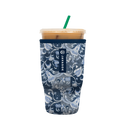 Reusable Cup Sleeve, Paisley Patchwork, Neoprene Construction for Iced Coffee, Cold Drinks and Condensation Control image 4