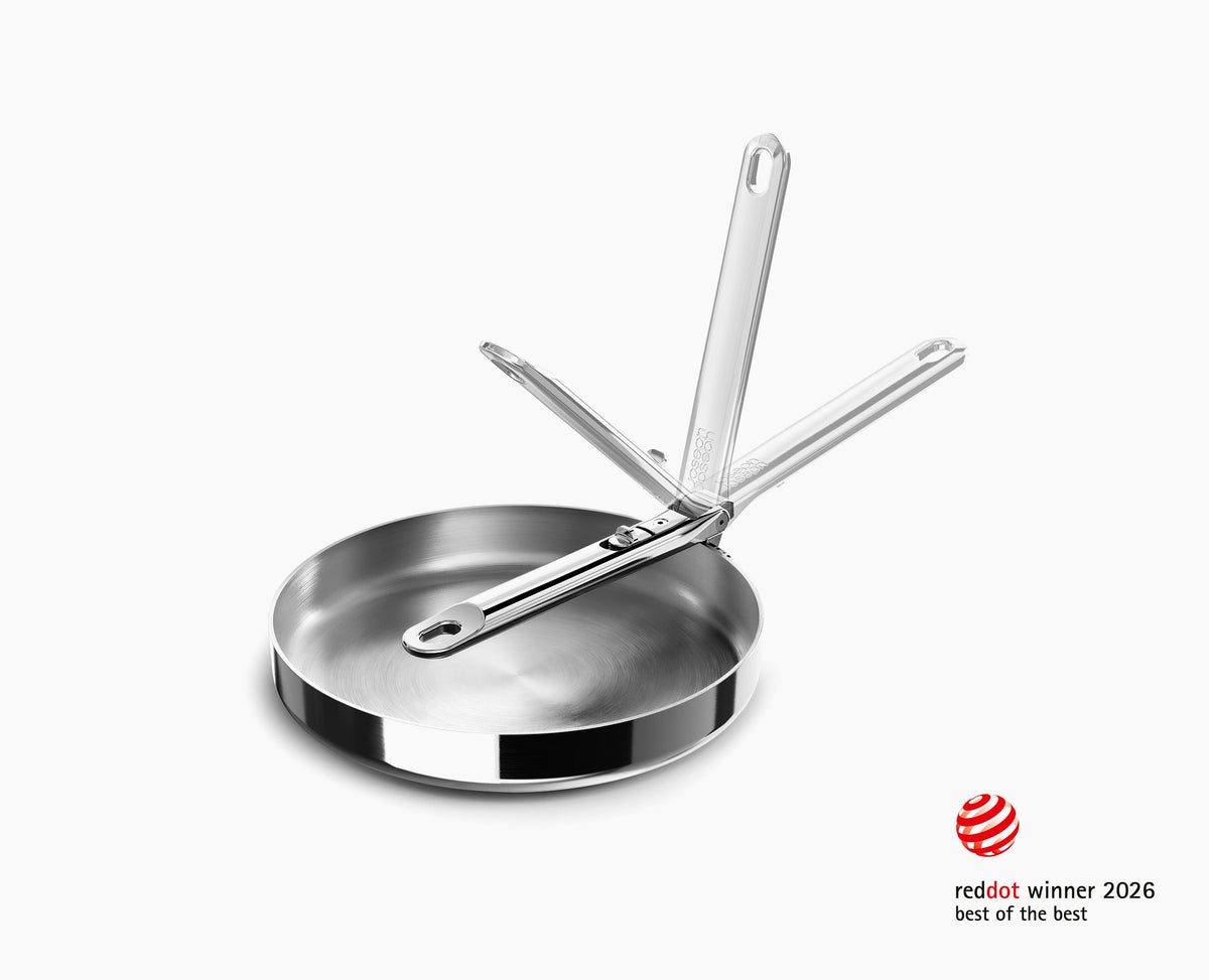 Fry Pan, Space Steel Folding Handle 9.5" Frying for Searing, Sautéing and Everyday Meal Prep image 4
