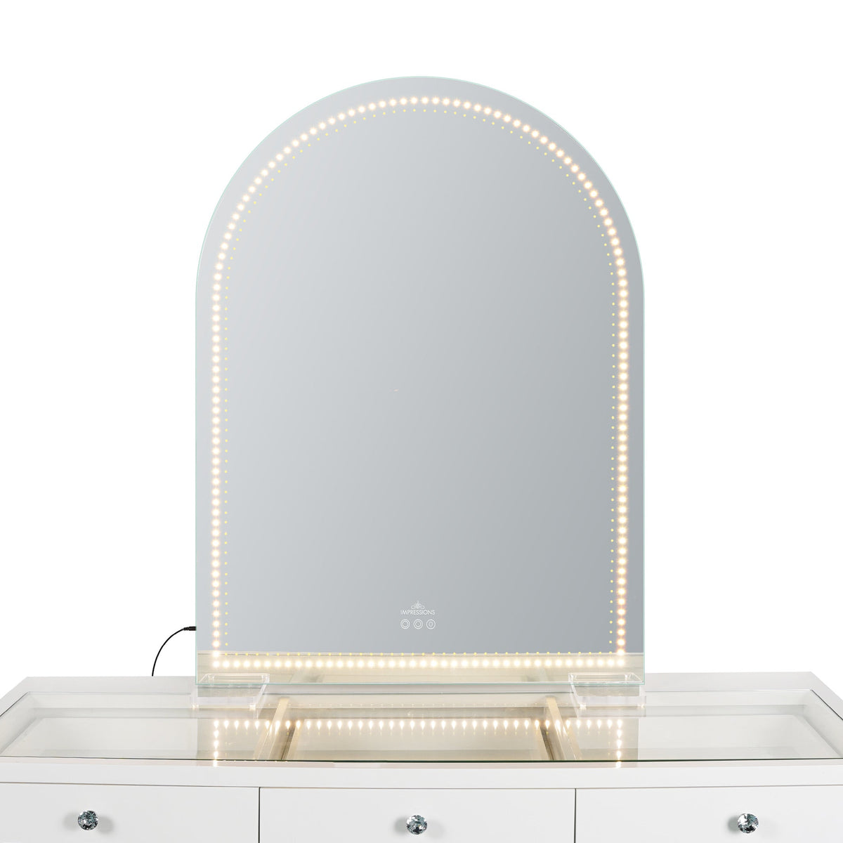 Vanity Mirror, Stage Lite Arch XL, Lightweight Design for Dressing Tables, Makeup Routines and Bedroom Vanities, 2 Style Options image 4