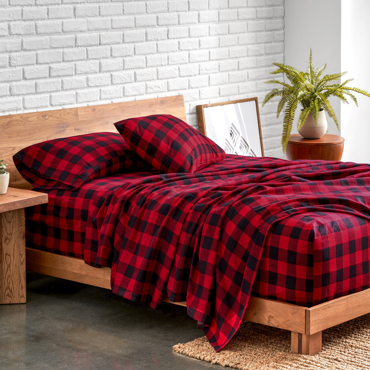 Bed Sheet Set, Cotton Flannel Prints for Master Bedrooms, Guest Beds and Daily Use, 7 Sizes and 30 Colors image 4