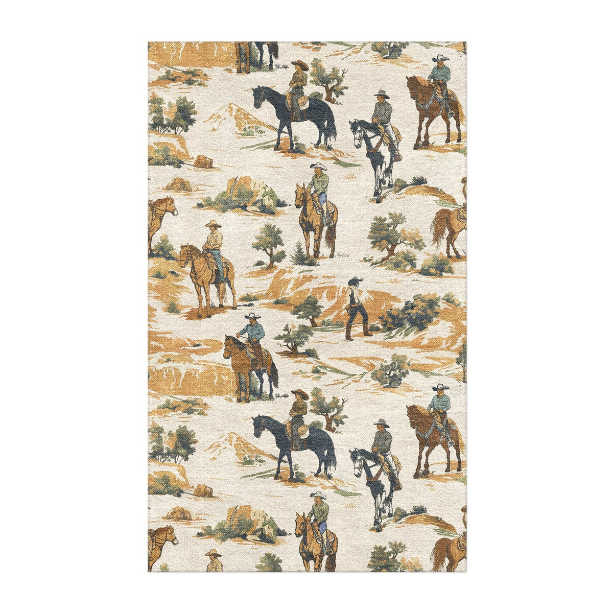 Area Rug, Desert Cowboys Doormat for Living Rooms, Bedrooms and Entryways, 10 Size Options image 4