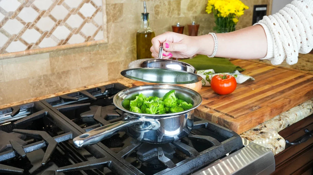 Stainless Steel Saucepan, 1.75 Quart with Cover, Stainless Steel Construction for Simmering, Reheating and Daily Meal Prep image 4