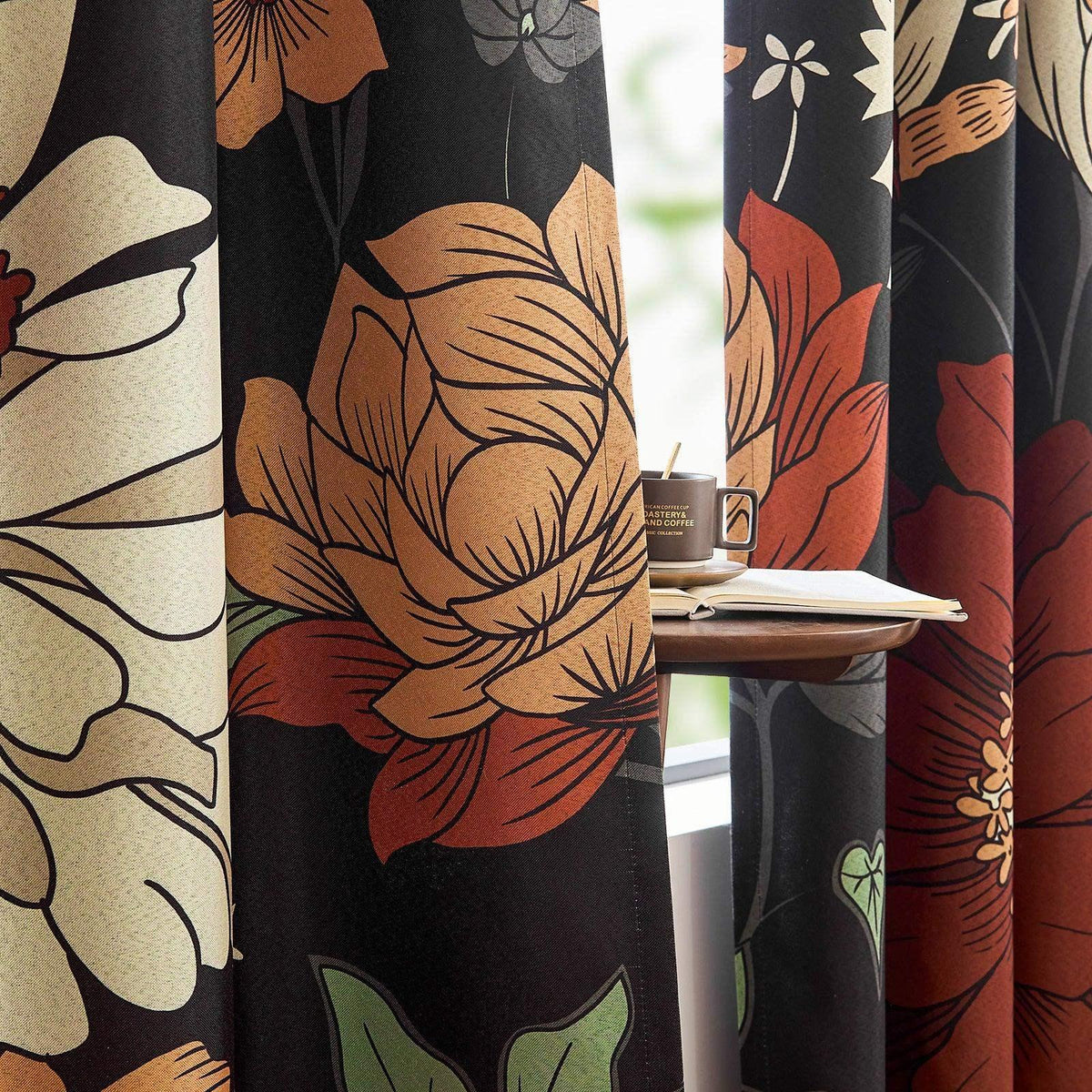 Window Curtain, Hannah Floral Blackout Curtains (2 Panels), Lightweight Design for Bedrooms, Living Rooms and Home Privacy image 4