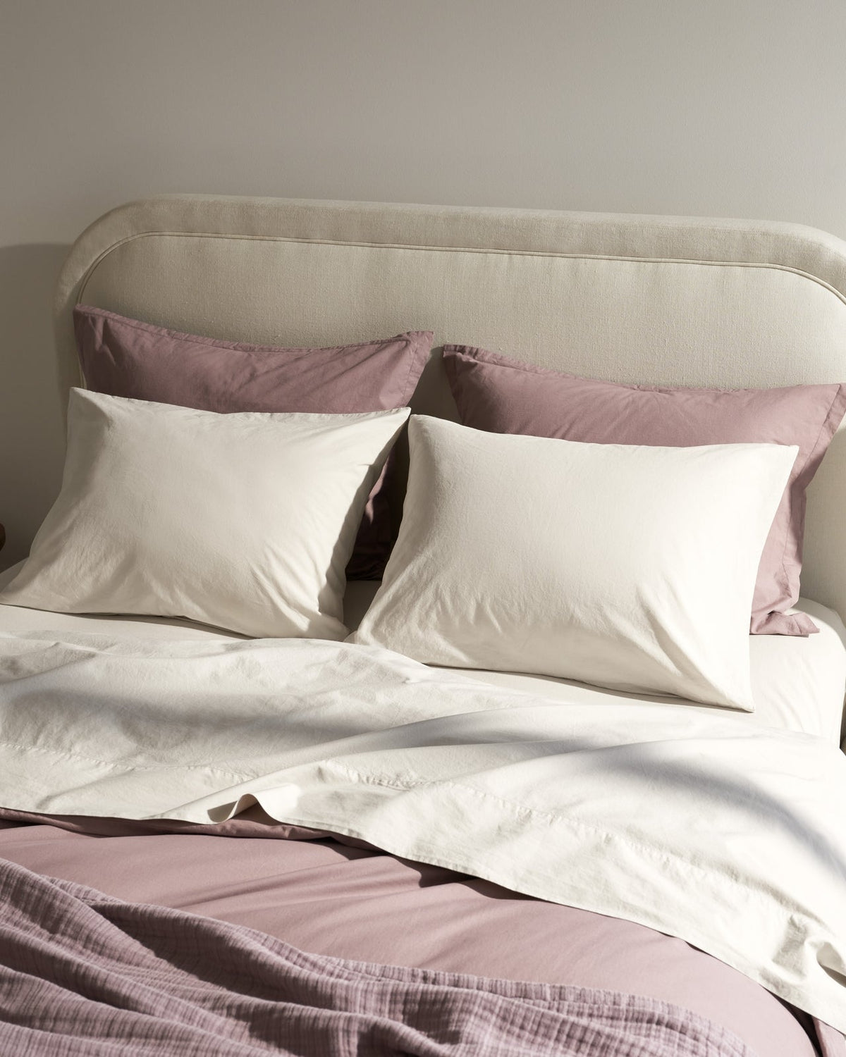 Pillowcase Set, Brushed Cotton (Bone) for Everyday Bedding and Bedroom Refreshes, 2 Size Options image 4