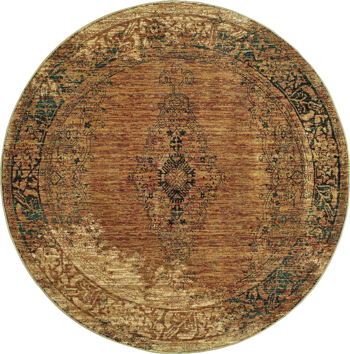 Area Rug, Andorra 6845D Gold Brown for Hallways, Dining Spaces and Home Decor, 11 Size Options image 4