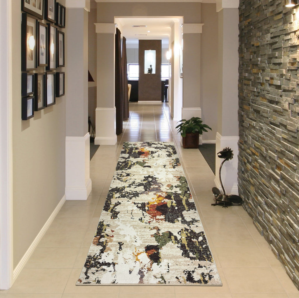 Area Rug, Evolution 7770J Beige Charcoal for Hallways, Dining Spaces and Home Decor, 11 Size Options image 4