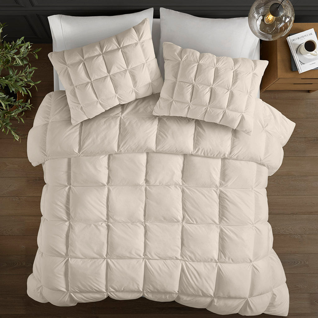 Down & Feather Comforter, Stay Puffed Overfilled Alternative, Breathable Construction for Everyday Bedding and Comfortable Sleep image 4
