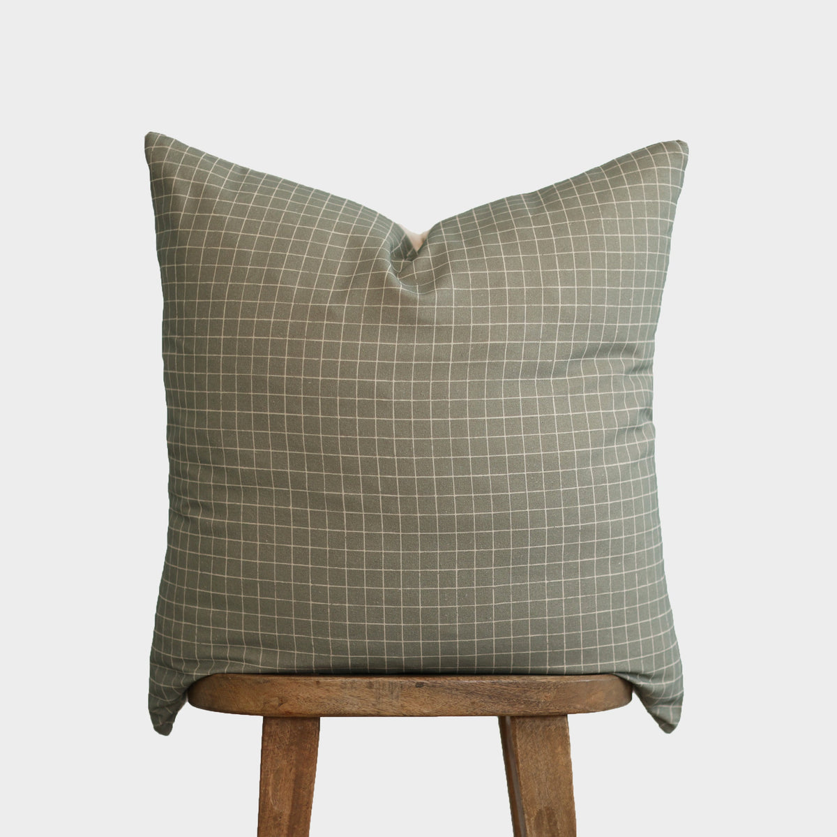 Decorative Pillow Cover Set, Wells Grid in Moss 18" 20" 22" 24" 26", Machine-Washable Care for Sofas, Beds and Living Room Accents image 4