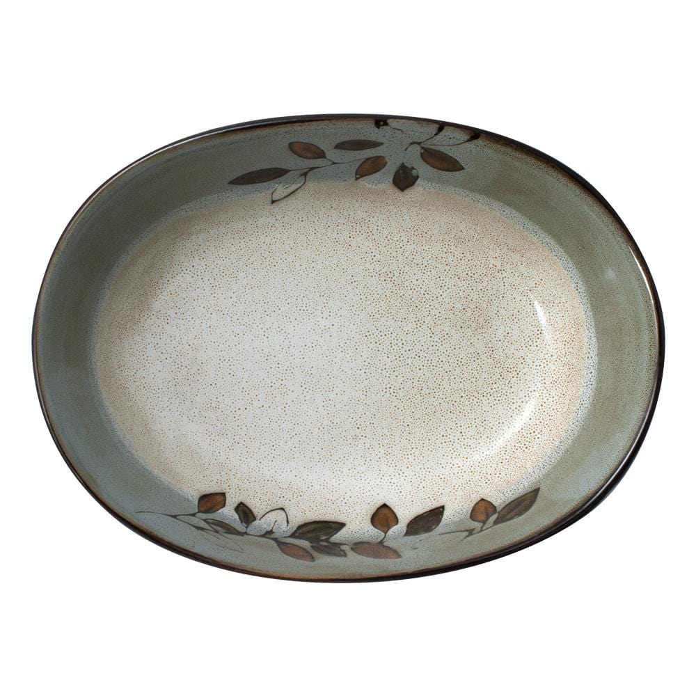 Dinnerware, Rustic Leaves Oval Serve Bowl, Dishwasher-Safe Care for Everyday Meals and Table Settings image 4