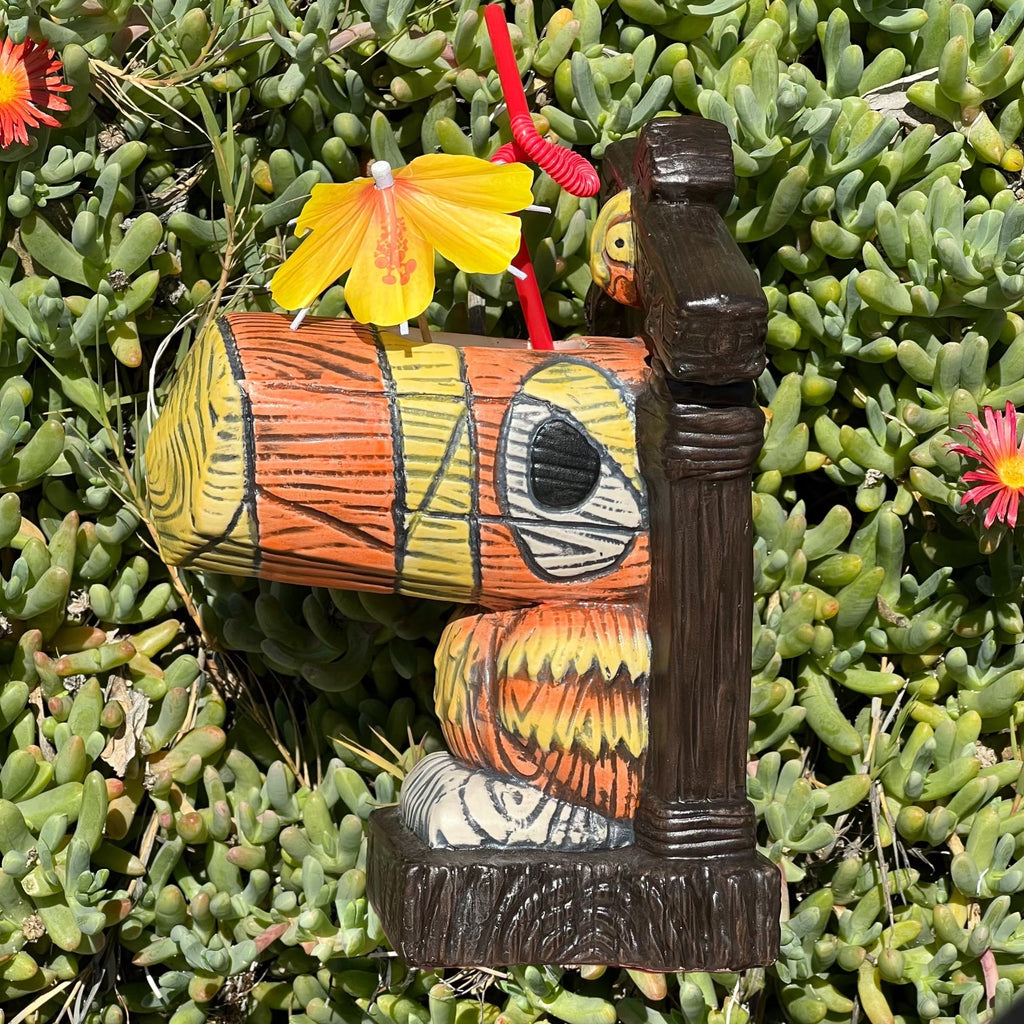 Coffee Mug, Tiki tOny's Hanging Toucan Tiki (Orange, Ceramic Construction for Everyday Drinks, Home and Entertaining, 2 Type Options image 5