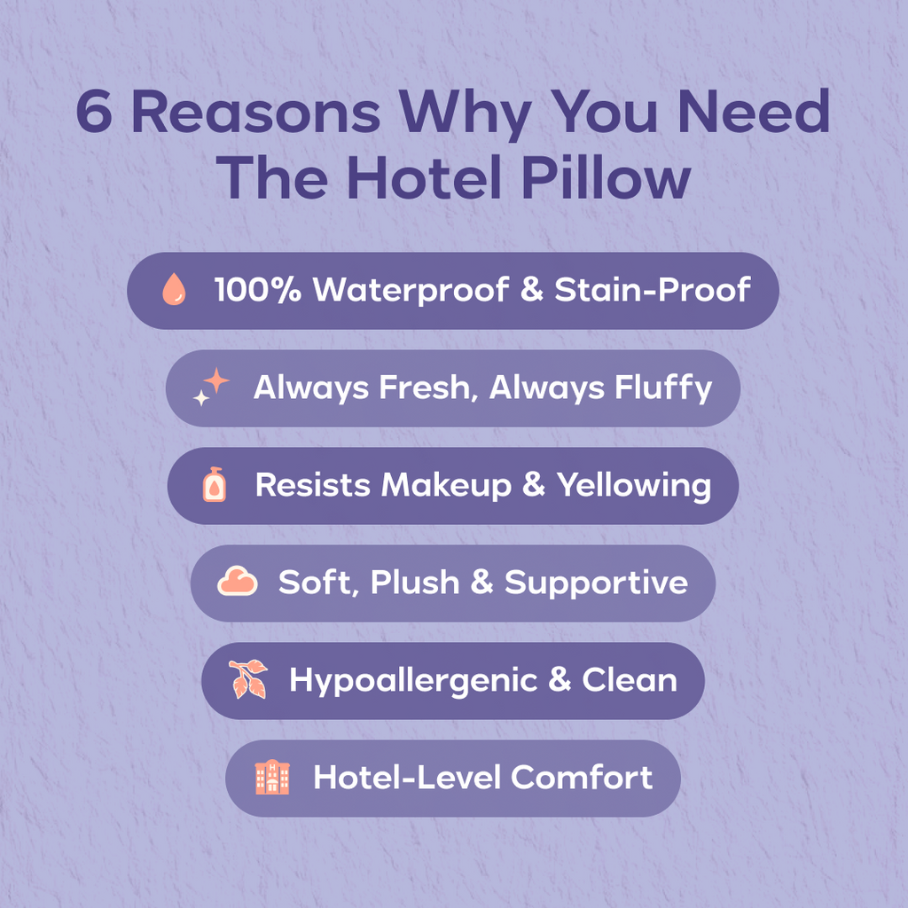Bed Pillow, Waterproof & Stain Resistant Hotel, Machine-Washable Care for Sleeping, Reading and Bedroom Comfort, 2 Size Options image 5