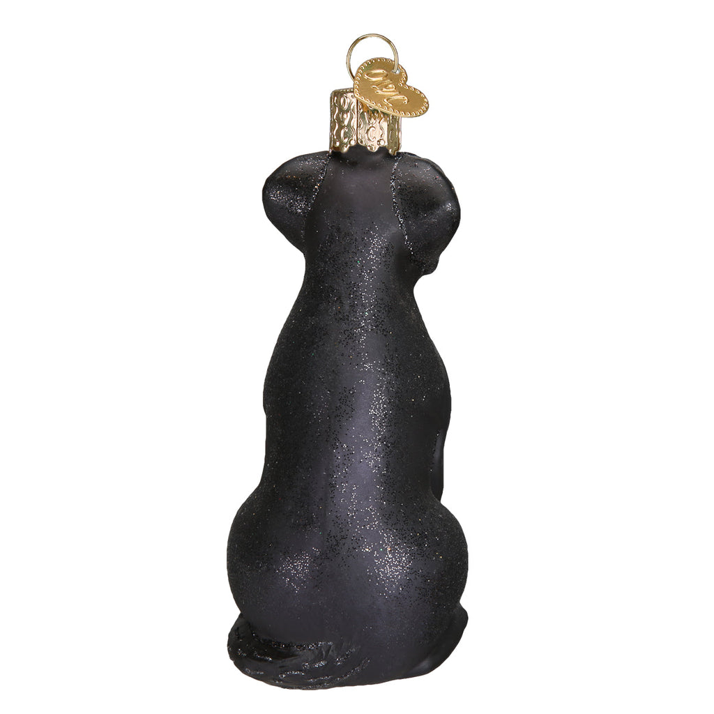 Seasonal Home Decor, Black Labrador Ornament for Holiday Displays, Shelves and Festive Rooms image 5