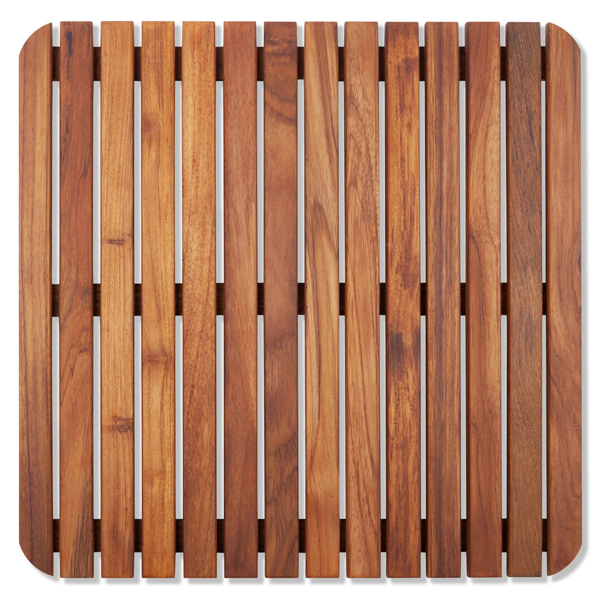 Teak Shower Mat, Redfish Oiled 19.6″ x 19.6″ for Bath Floors, Shower Areas and Everyday Bathroom Use image 5