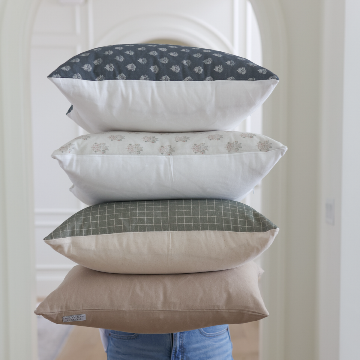 Decorative Pillow Cover Set, Henley 4 Pack 18" 22", Machine-Washable Care for Bedroom Styling and Living Room Decor image 5