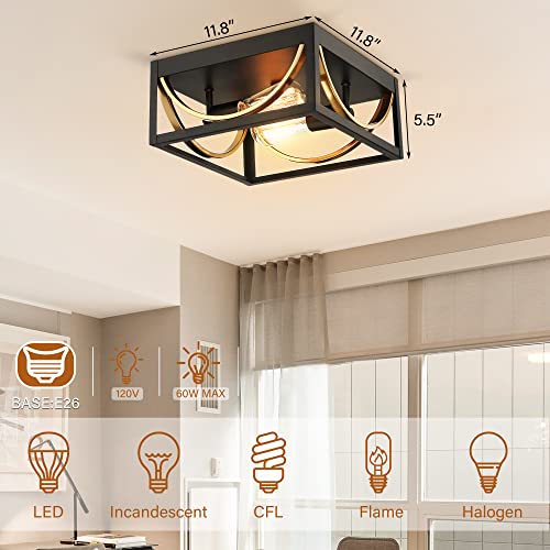 Home Lighting, Alexia 12" Flush Mount Ceiling Light Fixture for Desks, Side Tables and Warm Room Lighting image 5